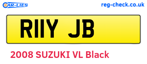 R11YJB are the vehicle registration plates.