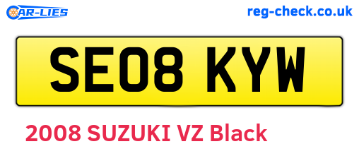 SE08KYW are the vehicle registration plates.