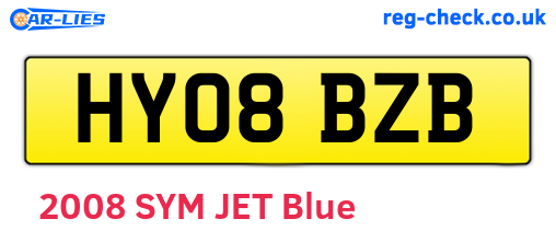 HY08BZB are the vehicle registration plates.
