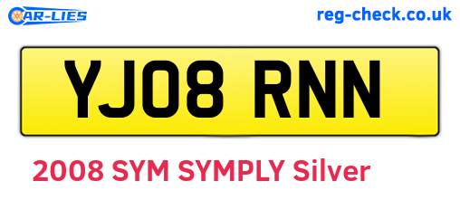 YJ08RNN are the vehicle registration plates.
