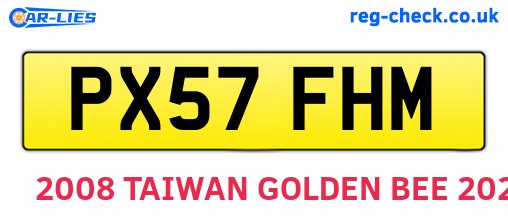 PX57FHM are the vehicle registration plates.