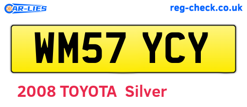 WM57YCY are the vehicle registration plates.