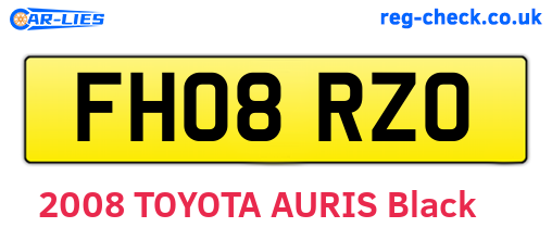 FH08RZO are the vehicle registration plates.