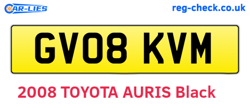 GV08KVM are the vehicle registration plates.