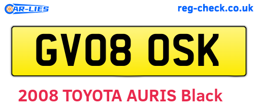 GV08OSK are the vehicle registration plates.