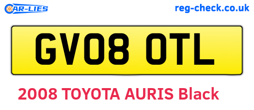 GV08OTL are the vehicle registration plates.