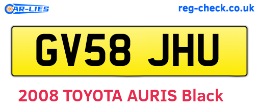 GV58JHU are the vehicle registration plates.