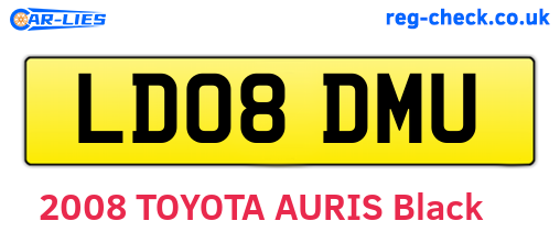 LD08DMU are the vehicle registration plates.