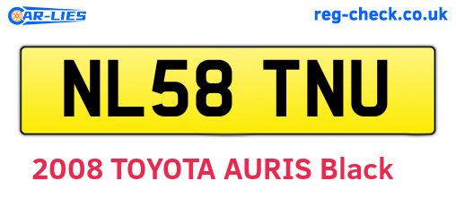 NL58TNU are the vehicle registration plates.