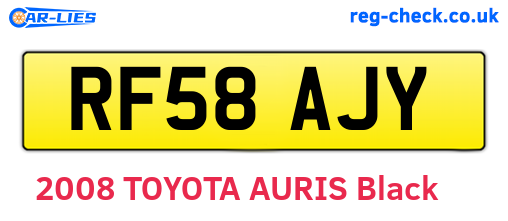 RF58AJY are the vehicle registration plates.