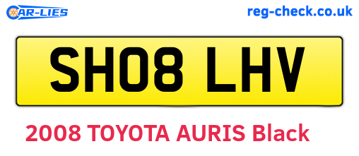 SH08LHV are the vehicle registration plates.