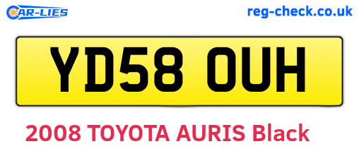 YD58OUH are the vehicle registration plates.