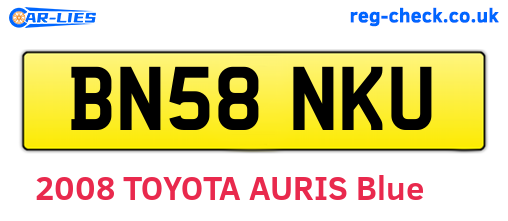 BN58NKU are the vehicle registration plates.
