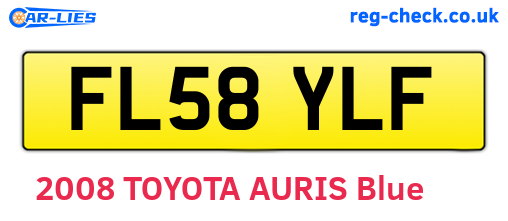 FL58YLF are the vehicle registration plates.