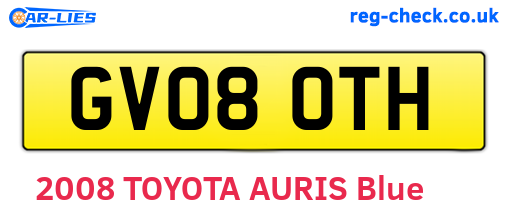GV08OTH are the vehicle registration plates.