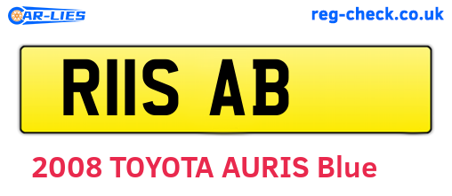 R11SAB are the vehicle registration plates.