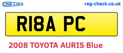 R18APC are the vehicle registration plates.