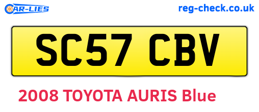 SC57CBV are the vehicle registration plates.