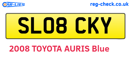 SL08CKY are the vehicle registration plates.
