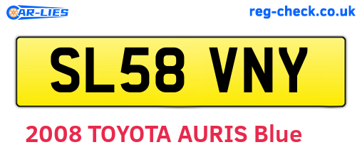 SL58VNY are the vehicle registration plates.