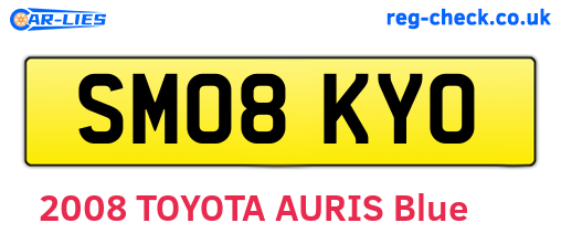 SM08KYO are the vehicle registration plates.