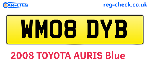 WM08DYB are the vehicle registration plates.