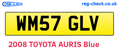 WM57GLV are the vehicle registration plates.