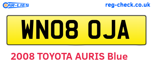 WN08OJA are the vehicle registration plates.
