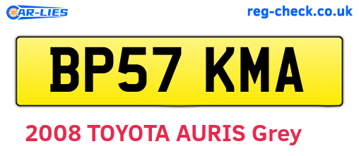BP57KMA are the vehicle registration plates.