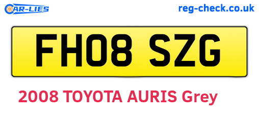 FH08SZG are the vehicle registration plates.