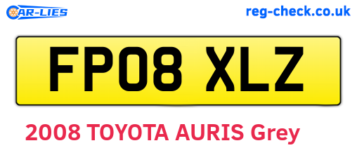 FP08XLZ are the vehicle registration plates.
