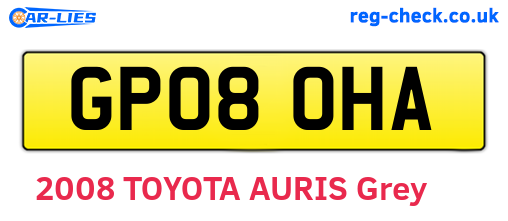 GP08OHA are the vehicle registration plates.