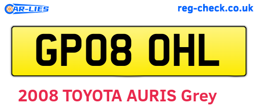 GP08OHL are the vehicle registration plates.