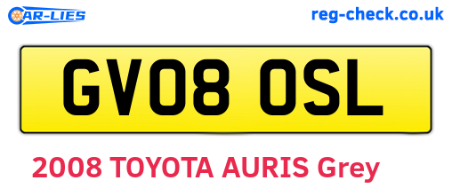 GV08OSL are the vehicle registration plates.
