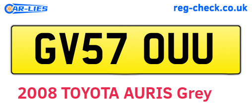 GV57OUU are the vehicle registration plates.