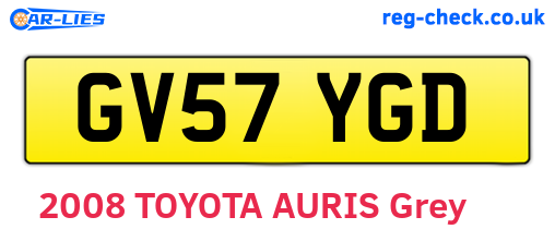 GV57YGD are the vehicle registration plates.