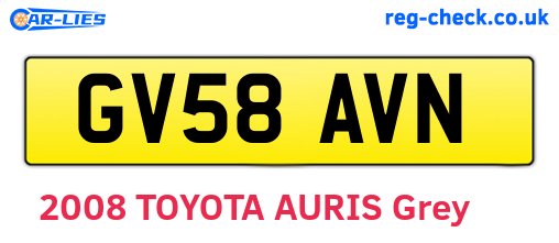 GV58AVN are the vehicle registration plates.
