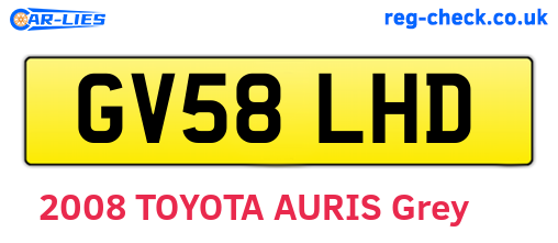 GV58LHD are the vehicle registration plates.
