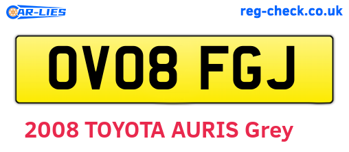 OV08FGJ are the vehicle registration plates.