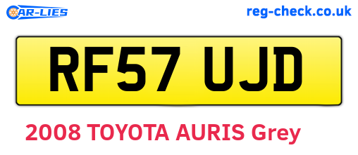 RF57UJD are the vehicle registration plates.