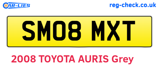 SM08MXT are the vehicle registration plates.