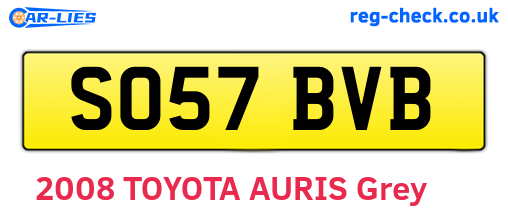 SO57BVB are the vehicle registration plates.