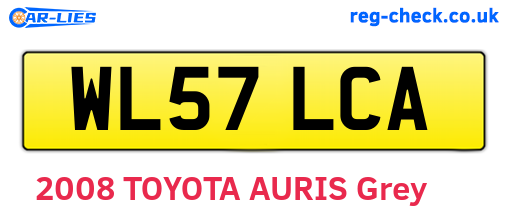 WL57LCA are the vehicle registration plates.