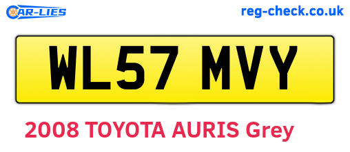 WL57MVY are the vehicle registration plates.
