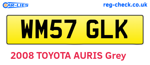 WM57GLK are the vehicle registration plates.