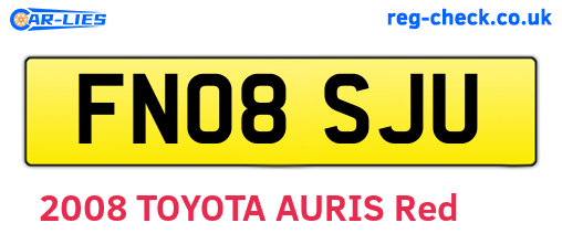 FN08SJU are the vehicle registration plates.
