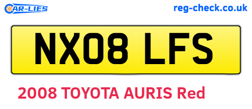 NX08LFS are the vehicle registration plates.