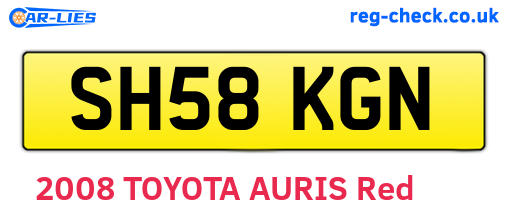 SH58KGN are the vehicle registration plates.