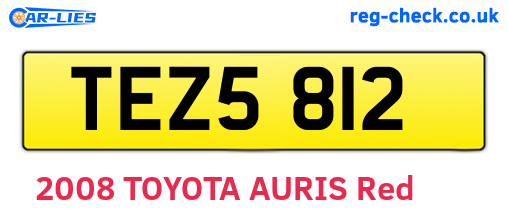 TEZ5812 are the vehicle registration plates.