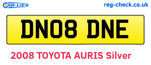 DN08DNE are the vehicle registration plates.